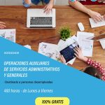 Operaciones auxiliares de servicios administrativos y generales