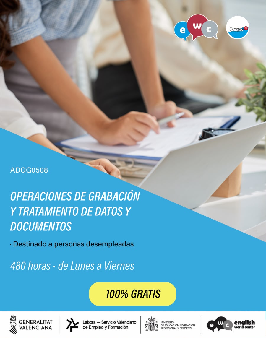 Operaciones de grabacion y tratamientos de datos y documentos