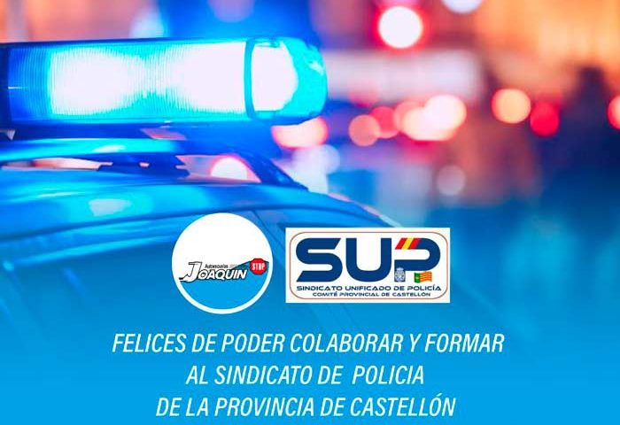 Felices de poder colaborar y formar al sindicato de policía de la provincia de Castellón