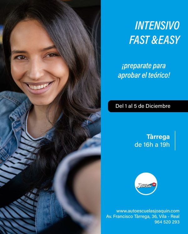 Curso permiso B intensivo en Castellon diciembre