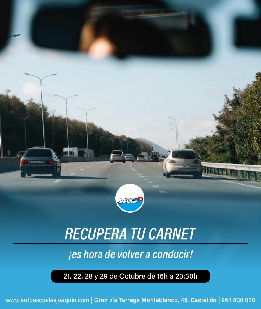 curso recuperacion carnet octubre