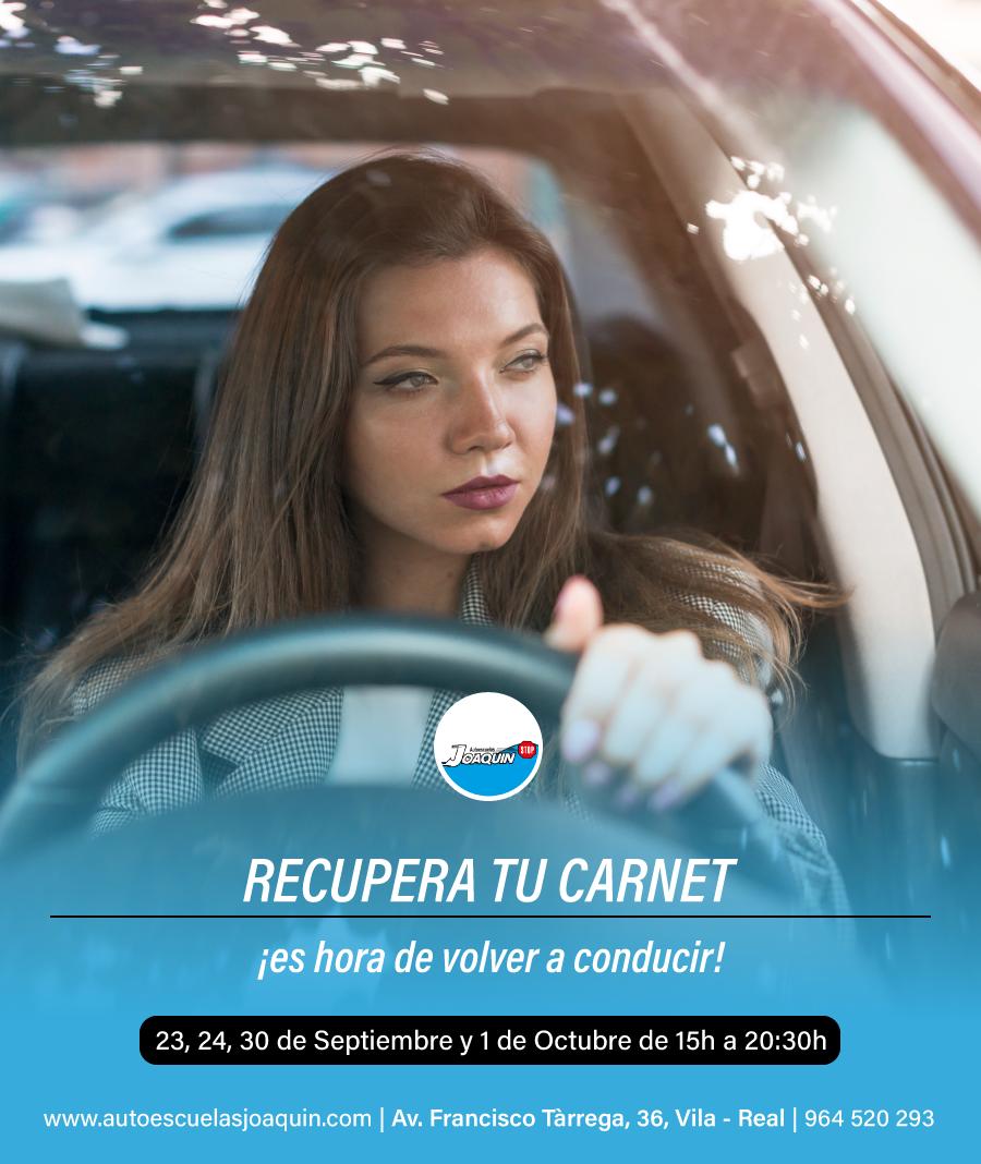 curso recuperacion carnet septiembre