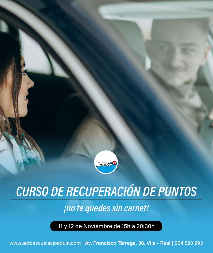 curso recuperacion de puntos noviembre