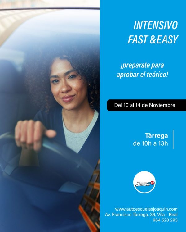 Curso permiso B intensivo en Castellon